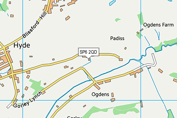 SP6 2QD map - OS VectorMap District (Ordnance Survey)