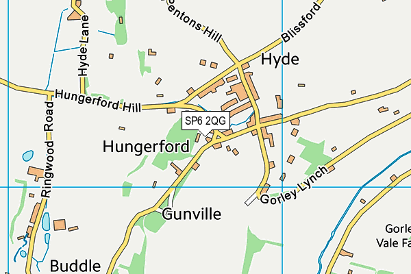 SP6 2QG map - OS VectorMap District (Ordnance Survey)