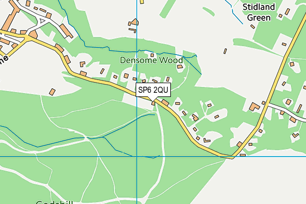 SP6 2QU map - OS VectorMap District (Ordnance Survey)