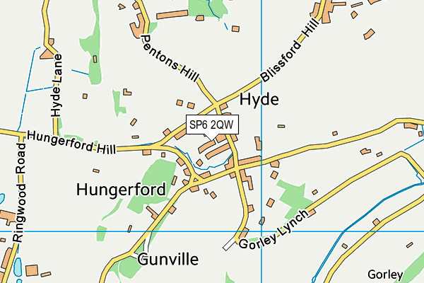 SP6 2QW map - OS VectorMap District (Ordnance Survey)