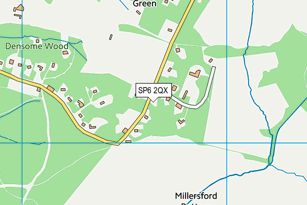 SP6 2QX map - OS VectorMap District (Ordnance Survey)