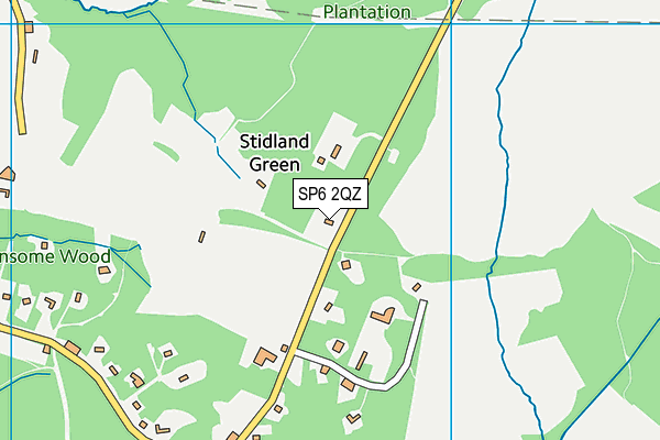 SP6 2QZ map - OS VectorMap District (Ordnance Survey)