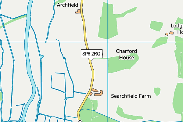 SP6 2RQ map - OS VectorMap District (Ordnance Survey)