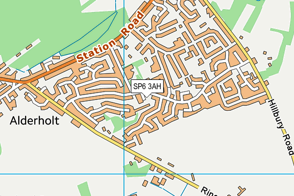 SP6 3AH map - OS VectorMap District (Ordnance Survey)