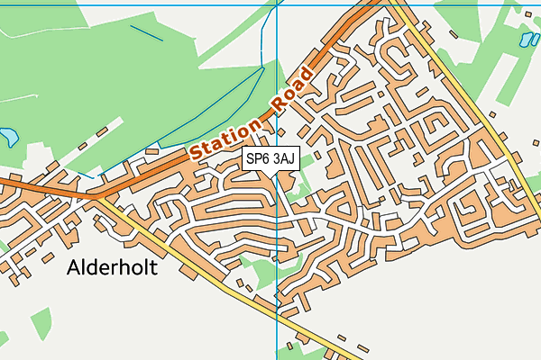 SP6 3AJ map - OS VectorMap District (Ordnance Survey)