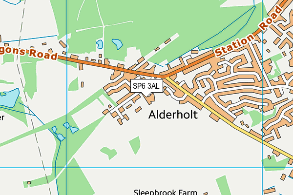 SP6 3AL map - OS VectorMap District (Ordnance Survey)