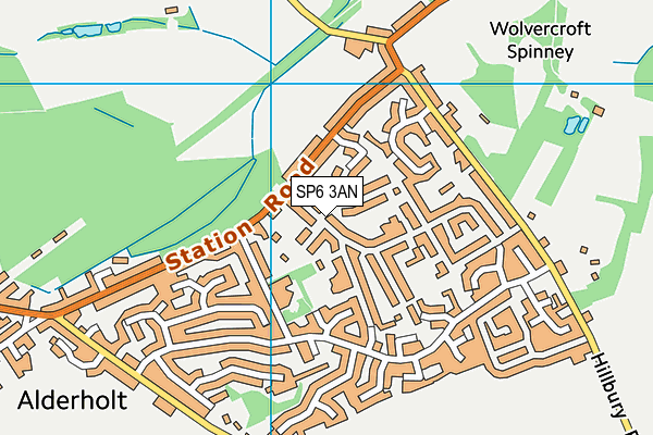 SP6 3AN map - OS VectorMap District (Ordnance Survey)