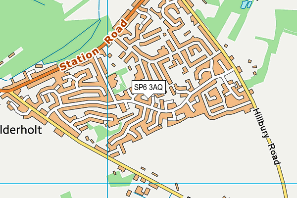 SP6 3AQ map - OS VectorMap District (Ordnance Survey)