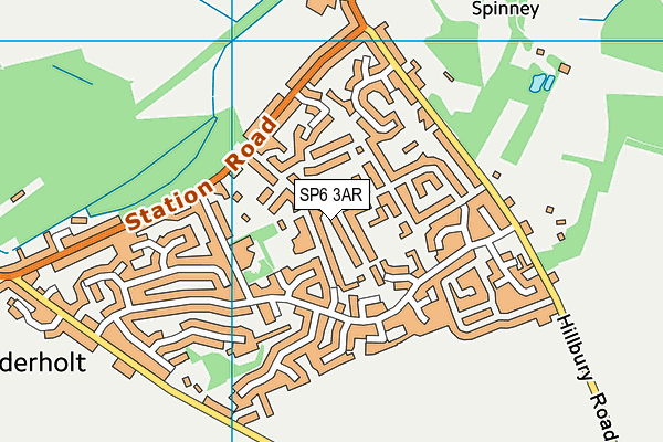 SP6 3AR map - OS VectorMap District (Ordnance Survey)