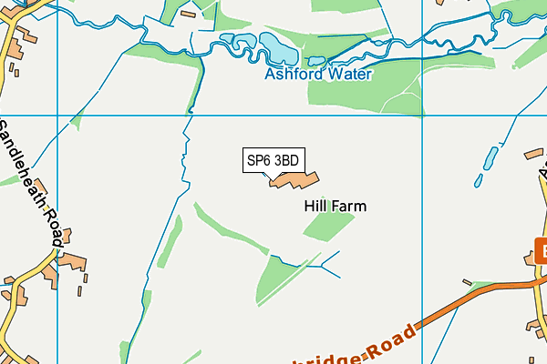 SP6 3BD map - OS VectorMap District (Ordnance Survey)