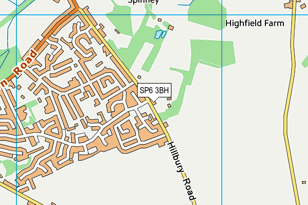 SP6 3BH map - OS VectorMap District (Ordnance Survey)