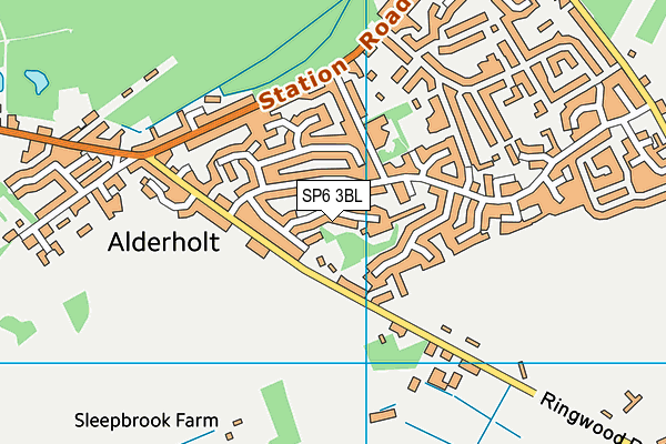 SP6 3BL map - OS VectorMap District (Ordnance Survey)