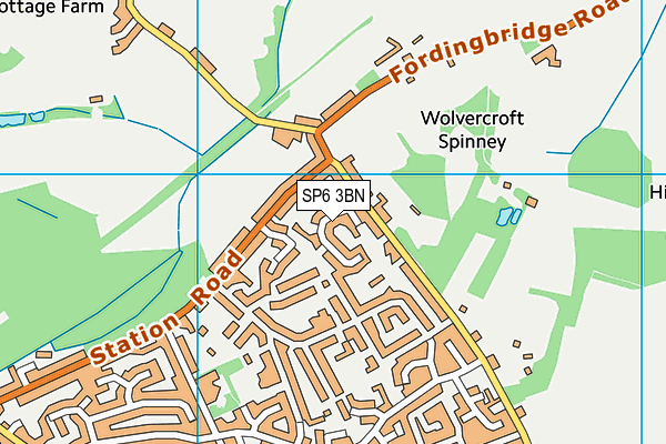 SP6 3BN map - OS VectorMap District (Ordnance Survey)
