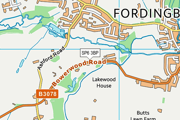 SP6 3BP map - OS VectorMap District (Ordnance Survey)