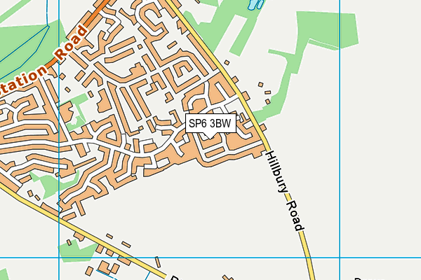 SP6 3BW map - OS VectorMap District (Ordnance Survey)