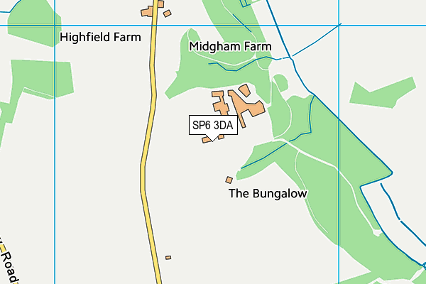 SP6 3DA map - OS VectorMap District (Ordnance Survey)