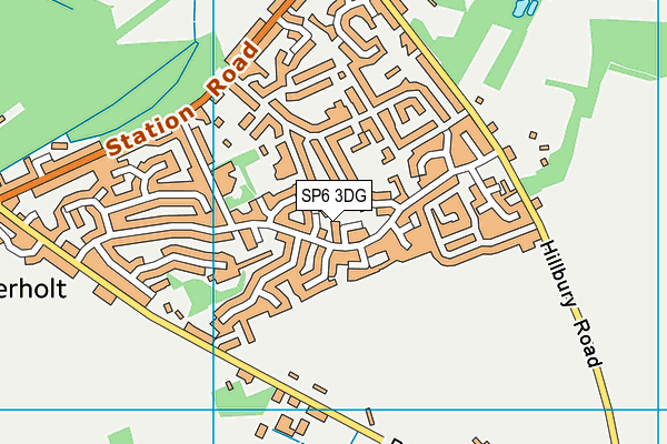 SP6 3DG map - OS VectorMap District (Ordnance Survey)