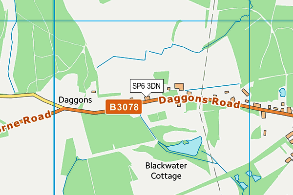 SP6 3DN map - OS VectorMap District (Ordnance Survey)