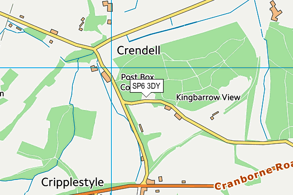 SP6 3DY map - OS VectorMap District (Ordnance Survey)