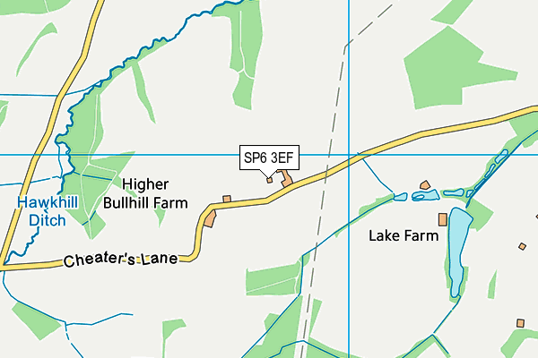 SP6 3EF map - OS VectorMap District (Ordnance Survey)