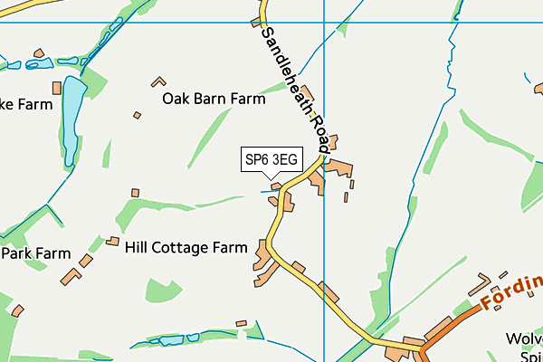 SP6 3EG map - OS VectorMap District (Ordnance Survey)