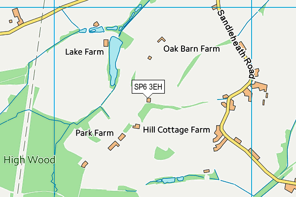 SP6 3EH map - OS VectorMap District (Ordnance Survey)