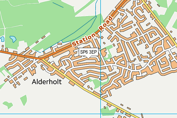 SP6 3EP map - OS VectorMap District (Ordnance Survey)