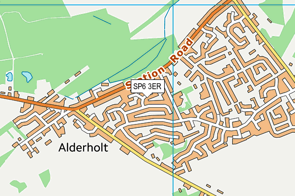 SP6 3ER map - OS VectorMap District (Ordnance Survey)