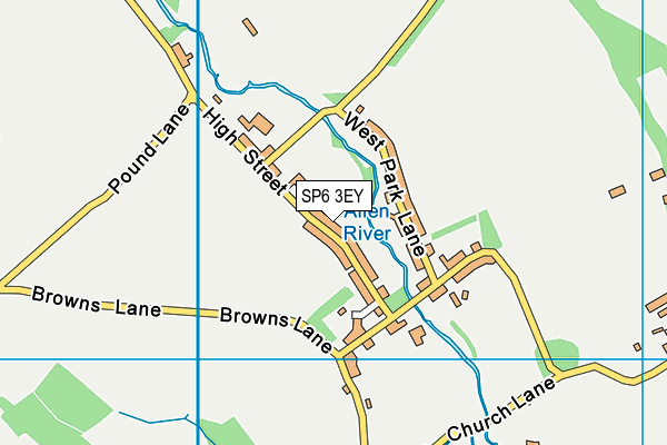 SP6 3EY map - OS VectorMap District (Ordnance Survey)