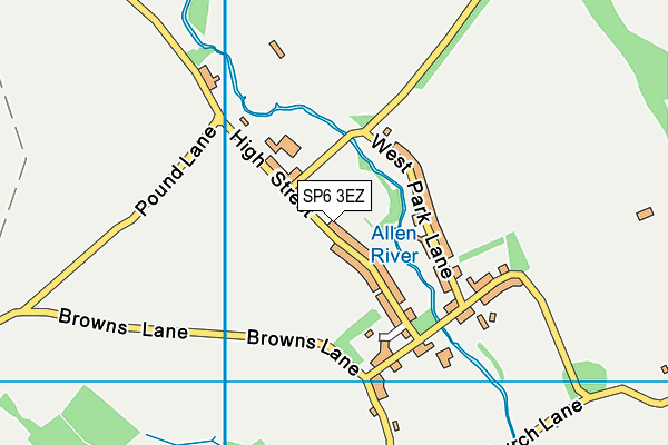 SP6 3EZ map - OS VectorMap District (Ordnance Survey)