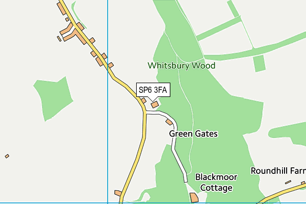 SP6 3FA map - OS VectorMap District (Ordnance Survey)