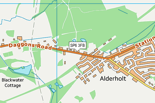 SP6 3FB map - OS VectorMap District (Ordnance Survey)