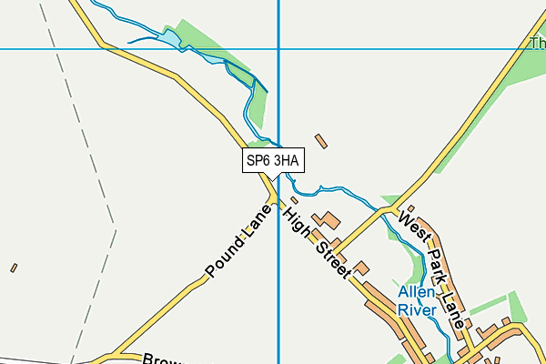SP6 3HA map - OS VectorMap District (Ordnance Survey)
