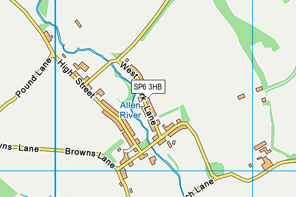 SP6 3HB map - OS VectorMap District (Ordnance Survey)
