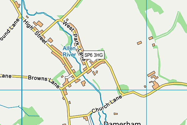 SP6 3HG map - OS VectorMap District (Ordnance Survey)