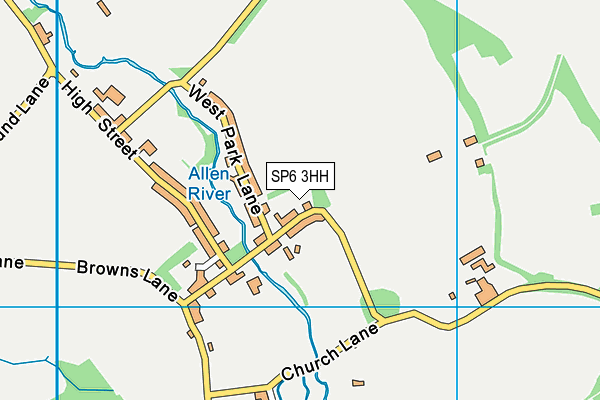SP6 3HH map - OS VectorMap District (Ordnance Survey)