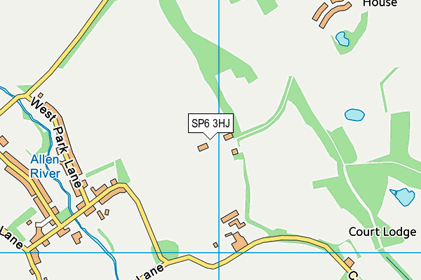 SP6 3HJ map - OS VectorMap District (Ordnance Survey)