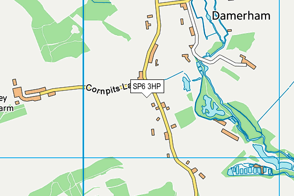 SP6 3HP map - OS VectorMap District (Ordnance Survey)