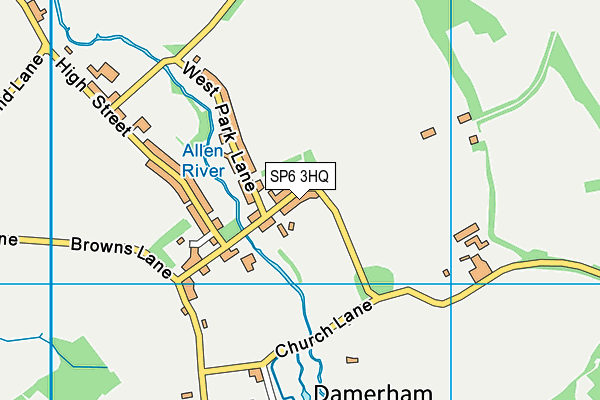 Damerham Sports Field map (SP6 3HQ) - OS VectorMap District (Ordnance Survey)