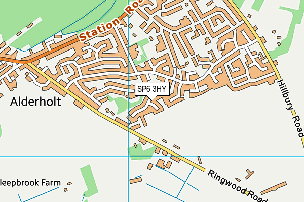 SP6 3HY map - OS VectorMap District (Ordnance Survey)
