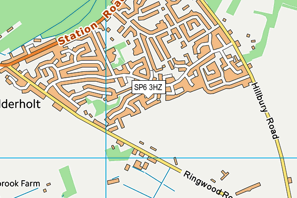 SP6 3HZ map - OS VectorMap District (Ordnance Survey)