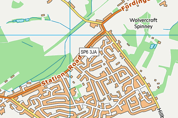 SP6 3JA map - OS VectorMap District (Ordnance Survey)