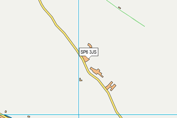 SP6 3JS map - OS VectorMap District (Ordnance Survey)