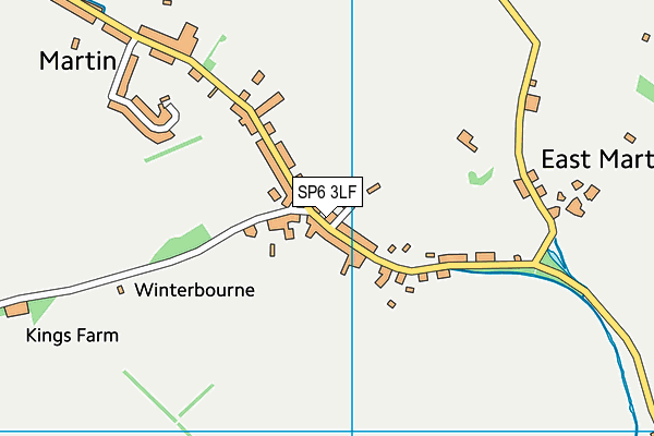 SP6 3LF map - OS VectorMap District (Ordnance Survey)