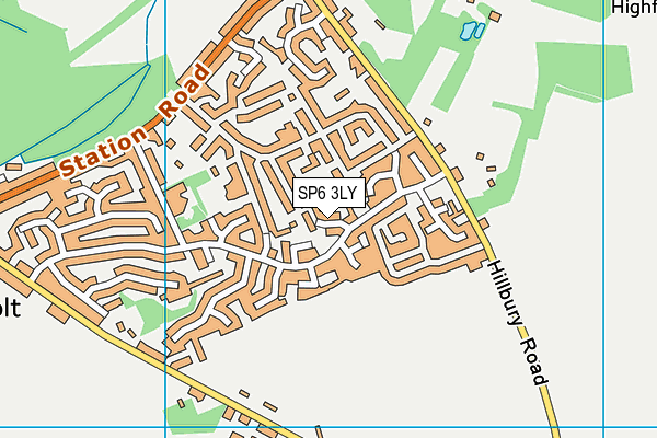 SP6 3LY map - OS VectorMap District (Ordnance Survey)