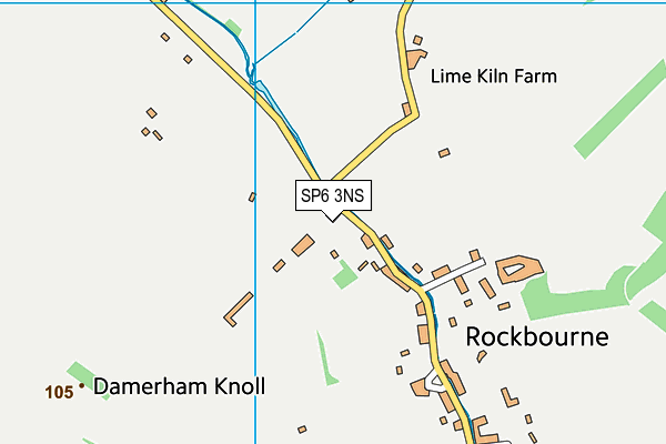 Rockbourne Recreation Ground map (SP6 3NS) - OS VectorMap District (Ordnance Survey)