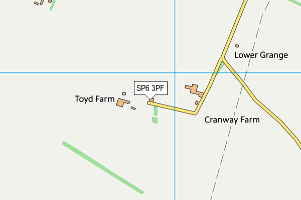 SP6 3PF map - OS VectorMap District (Ordnance Survey)