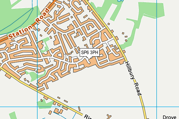 SP6 3PH map - OS VectorMap District (Ordnance Survey)