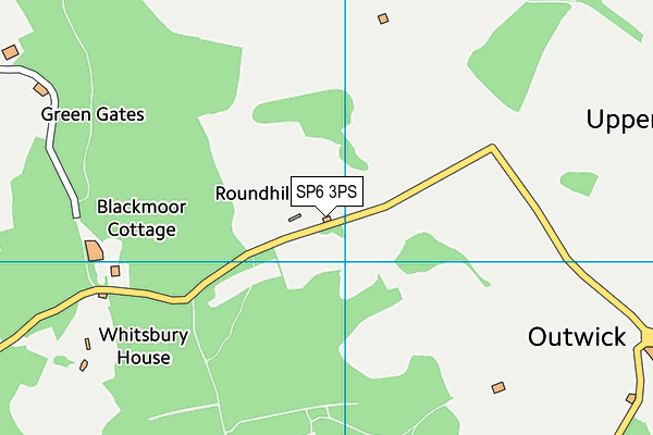 SP6 3PS map - OS VectorMap District (Ordnance Survey)