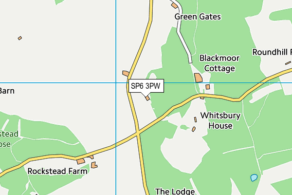 SP6 3PW map - OS VectorMap District (Ordnance Survey)